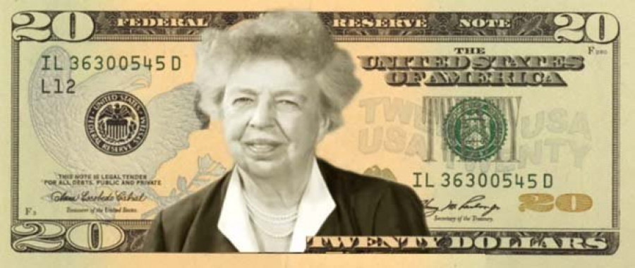 Eleanor Roosevelt, favorita para primer billete con rostro femenino en EE.UU.