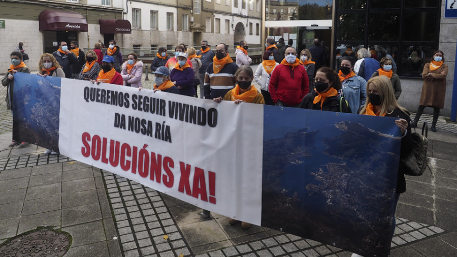 Nueva protesta de los mariscadores ante la falta de soluciones a la crisis