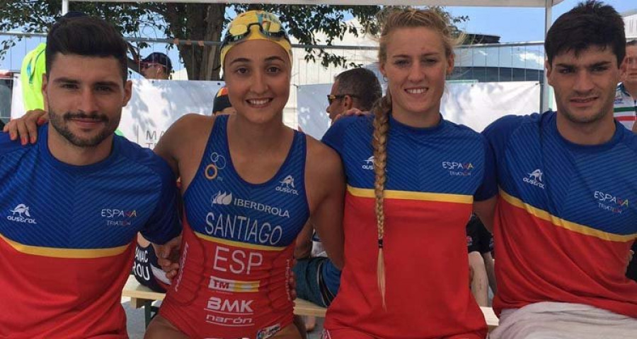 Inés Santiago y Camila Alonso rozan el podio con el relevo mixto