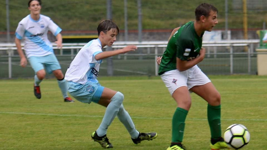 Galicia de Caranza y Racing B vencieron en la competición cadete