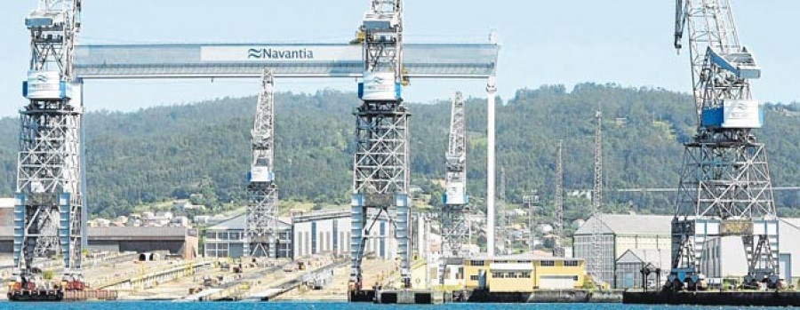 El astillero de Navantia en Fene cumple 10 años de gradas vacías
