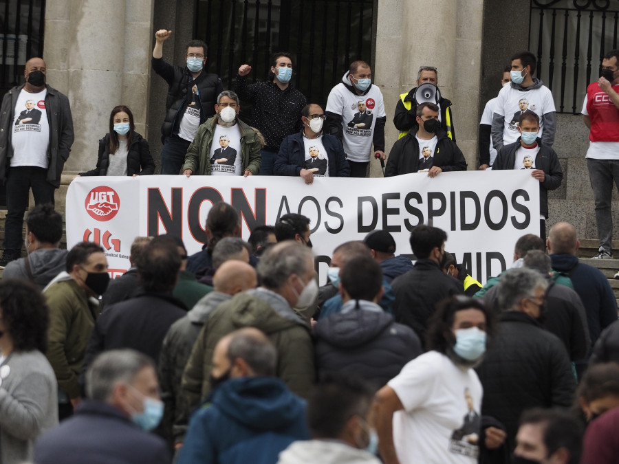 Masivo seguimiento de la huelga en Cándido Hermida, la primera en su historia