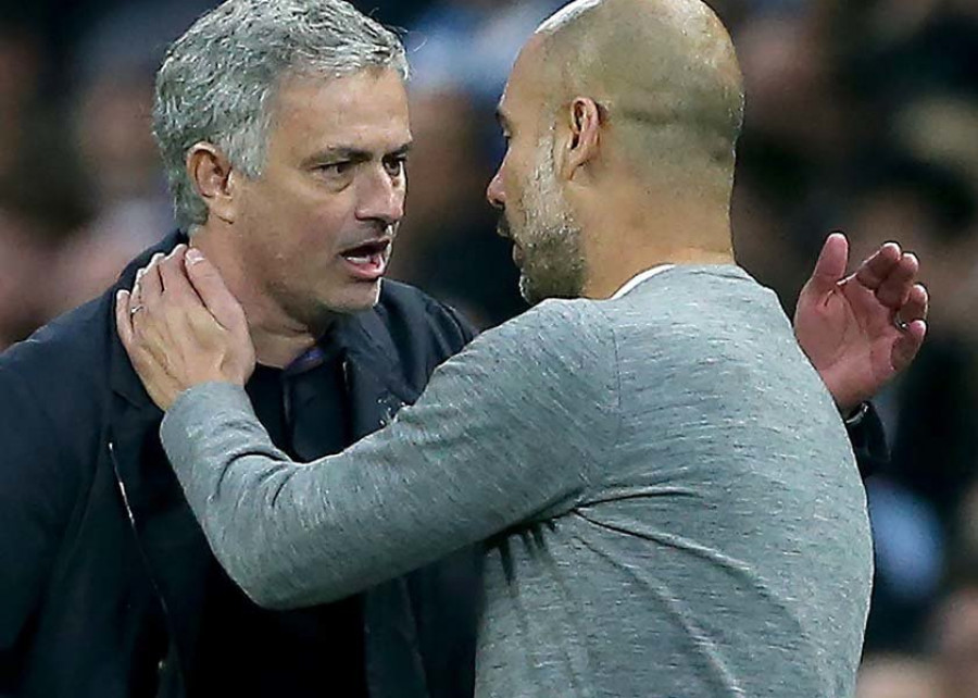 Mourinho malla en Guardiola entre risas