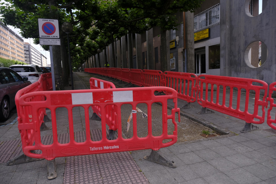 Todo listo para el inicio de la reparación del carril-bici de Esteiro