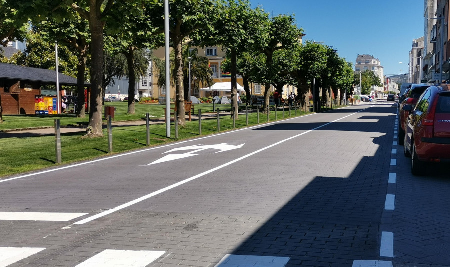 As Pontes finaliza la primera fase de las obras de rehabilitación de la Avenida de Ortigueira