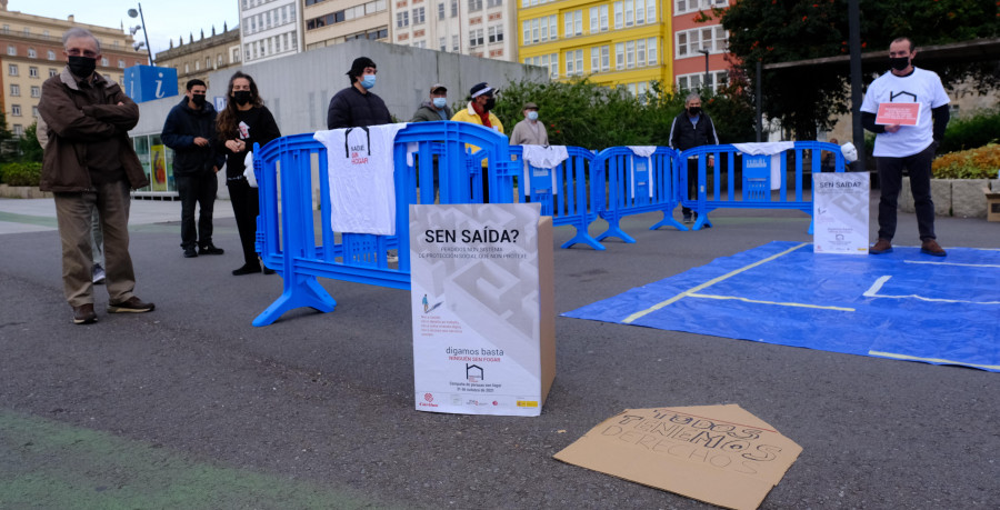 Cáritas reclama protección para las personas que viven en la calle con un flashmob