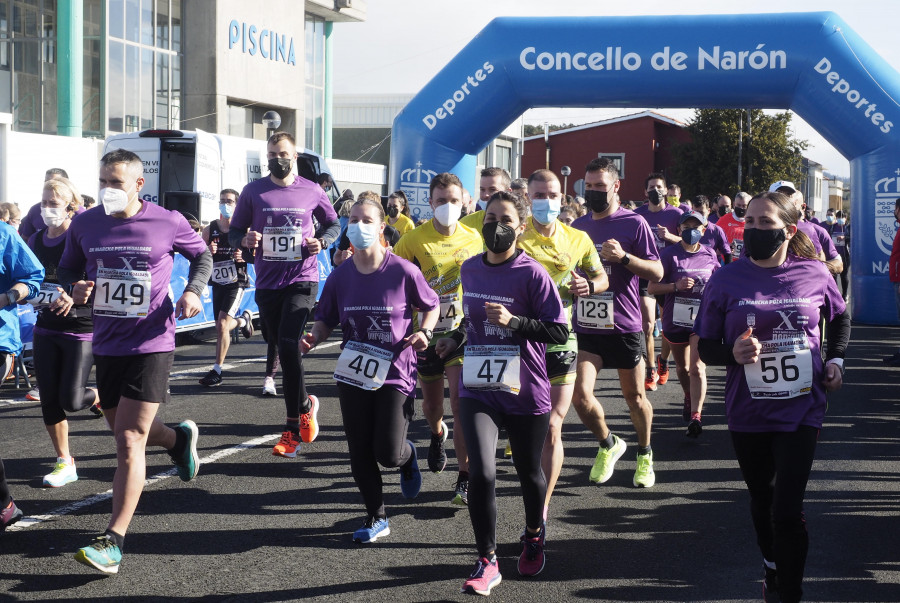 Éxito de partipación en la I Carreira pola Igualdade del Concello de Narón