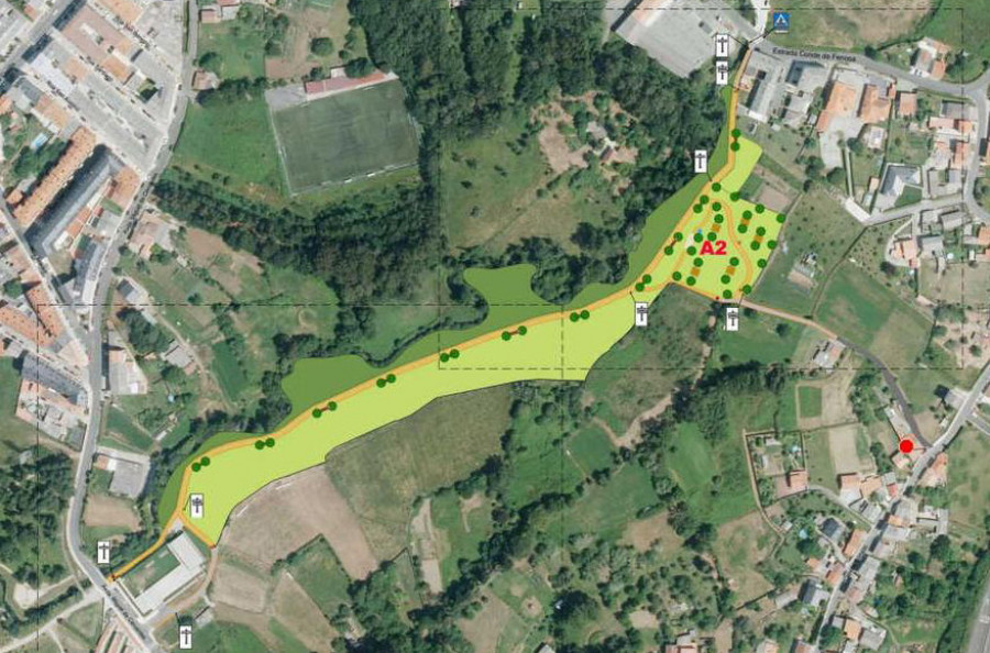 Narón adjudica la segunda fase de la senda entre los paseos de Freixeiro y Xuvia