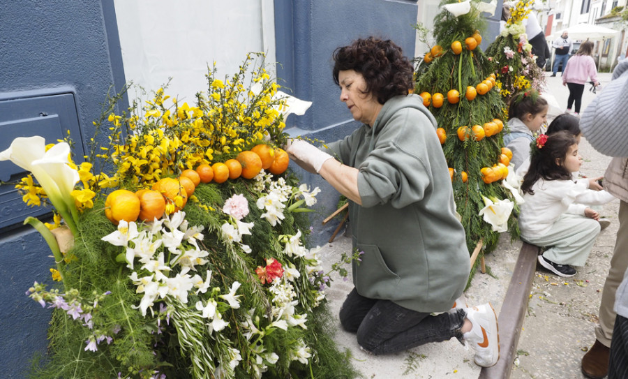 Canido y Pontedeume celebraron la fiesta de la primavera bajo la tradición de Os Maios