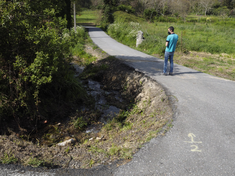 Las obras de seguridad en Os Corrás de Esmelle estarán listas a principios del mes de junio