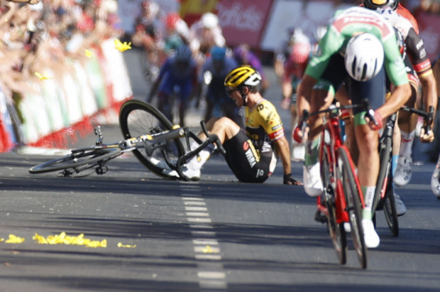 Roglic no toma la salida como consecuencia de la caída de ayer