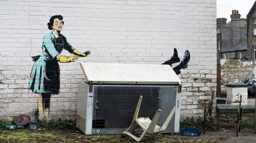 Banksy desvela un mural contra la violencia de género en Inglaterra