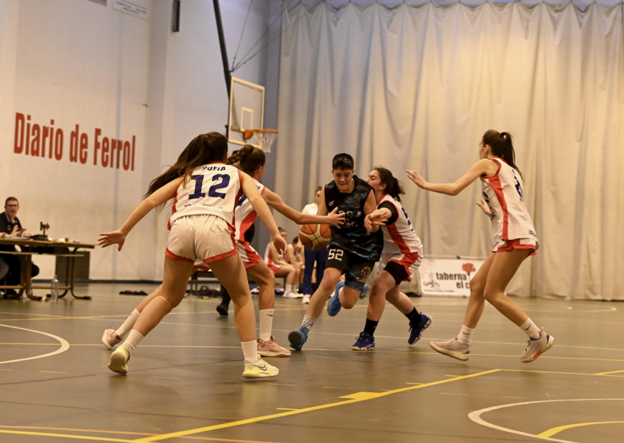 Martina Rey, del Costa Ártabra, con la selección gallega de 3x3