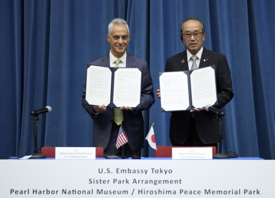 Los parques de la paz de Hiroshima y Pearl Harbor se hermanan en símbolo de reconciliación