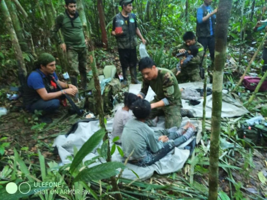 Salen del hospital los cuatro niños que estuvieron 40 días perdidos en la selva colombiana