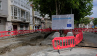 Los restos hallados en la calle San Francisco de Ferrol se protegerán pero se cubrirán para continuar las obras