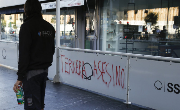 Aparece una pintada contra Josu Ternera en el Festival de Cine de Donostia