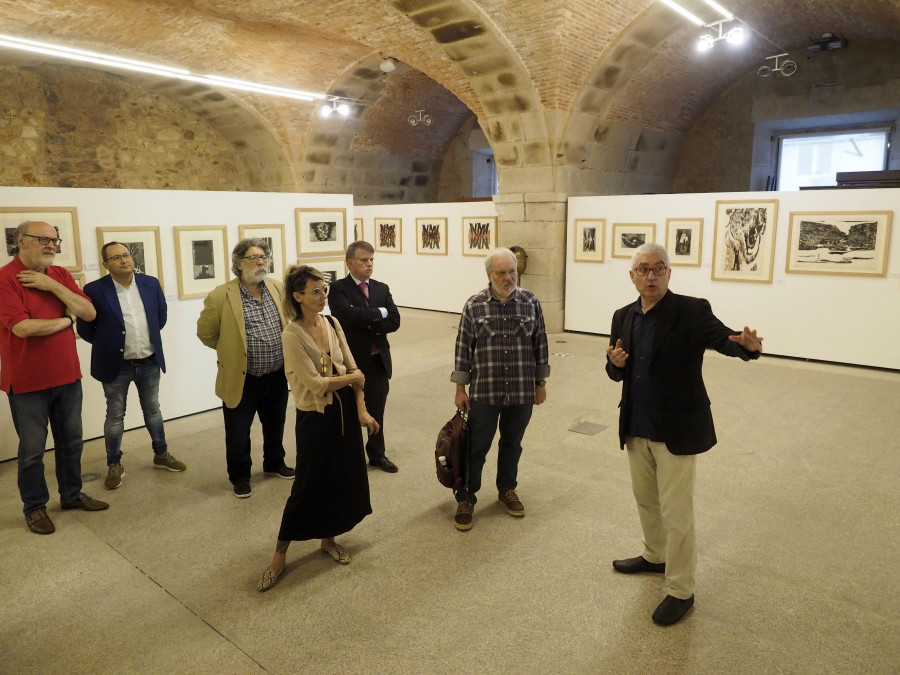 Exponav acolle ata final de mes unha mostra do pintor e gravador Albino Fernández