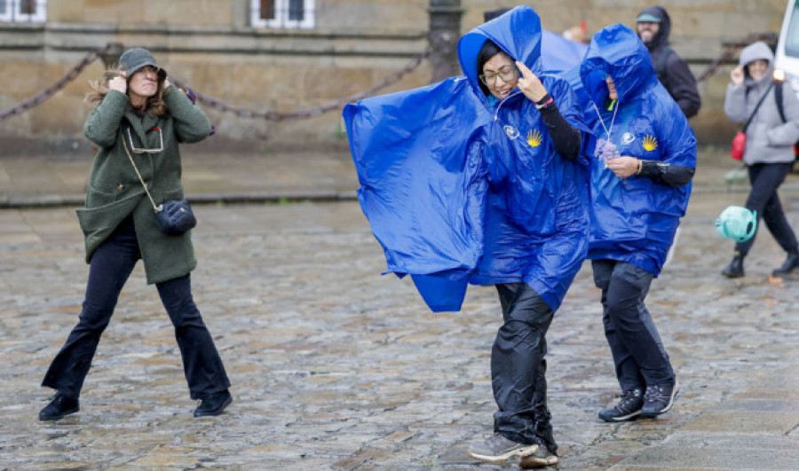 Continúa la lluvia este sábado con un ligero ascenso de las temperaturas en Galicia