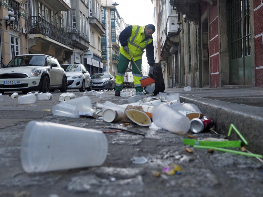 Nochevieja tranquila en Ferrol, con gran ambiente y sin incidencias