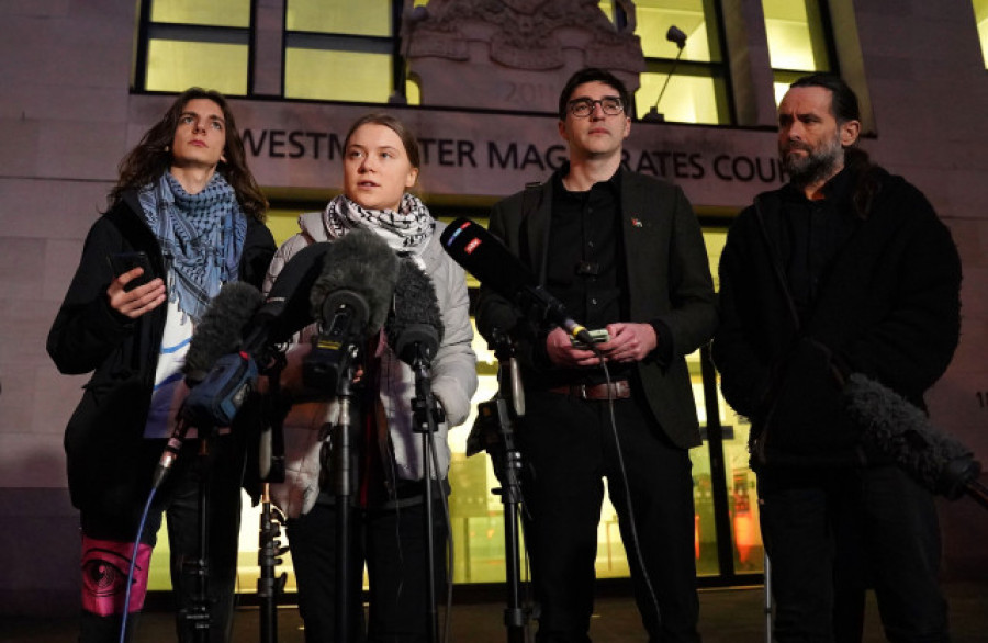 Greta  Thunberg ante el tribunal de  Londres por alterar el orden público