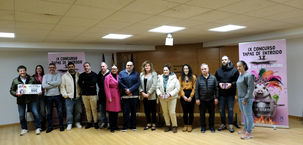 Fame Kanalla recoge el premio del Concurso de tapas de Entroido de Narón