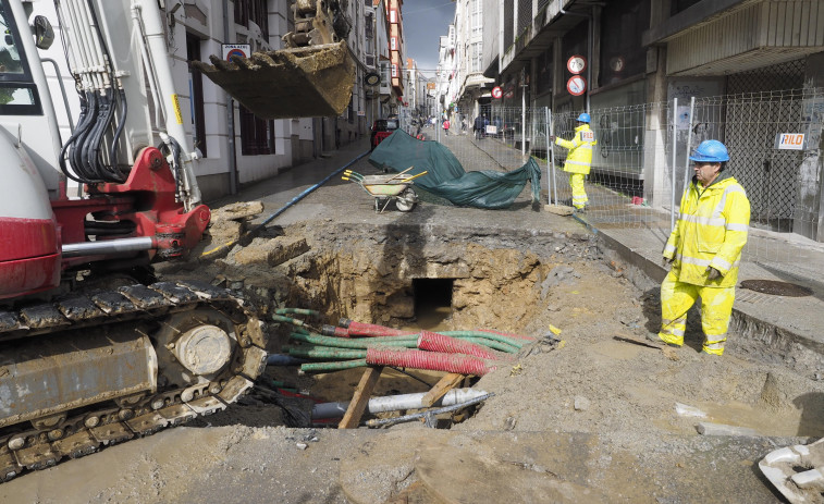 Cierran el acceso a Concepción Arenal por las obras de la calle de la Iglesia