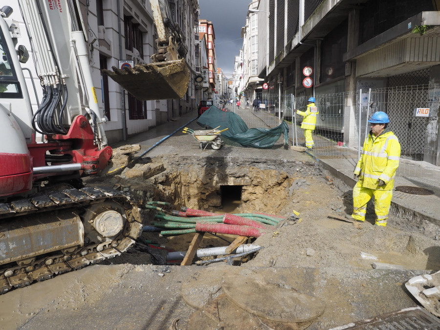 Cierran el acceso a Concepción Arenal por las obras de la calle de la Iglesia