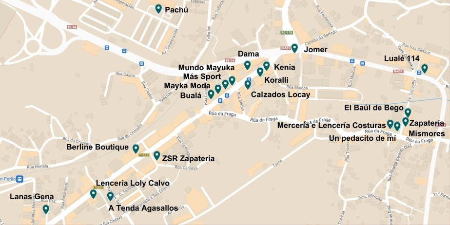 Mapa outlet Fene 2024