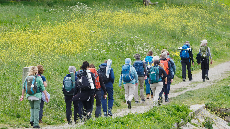Éxito histórico  de peregrinos que hacen el Camino Inglés en un mes de marzo