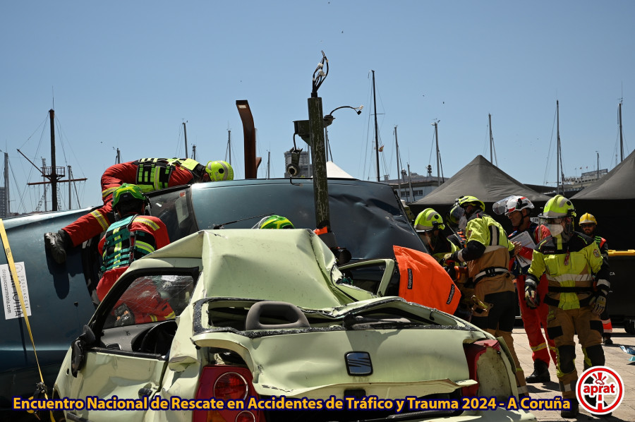 Los bomberos de Narón, únicos de Galicia en el campeonato nacional de accidentes de tráfico