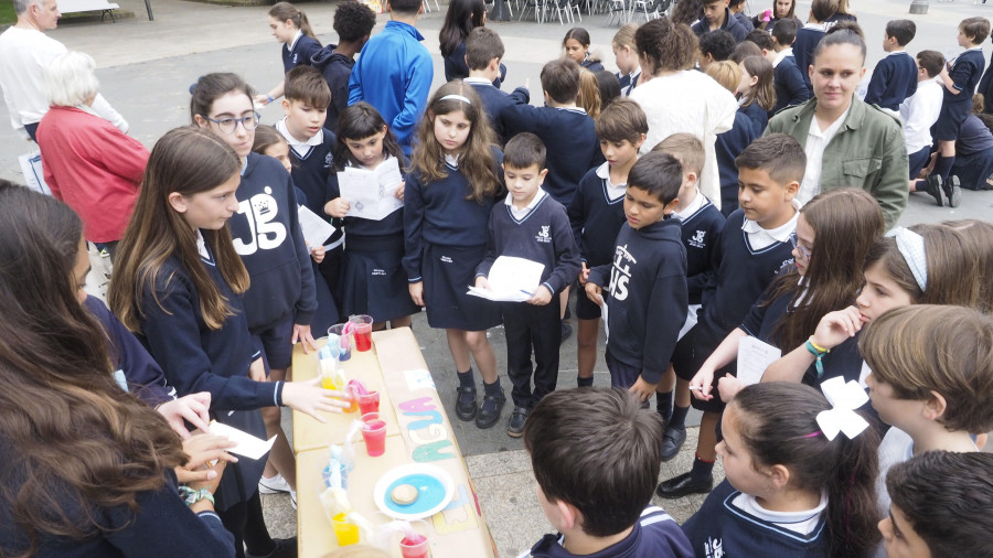 Alumnos del Cristo Rey examinan “El agua como fuente de vida” en la calle