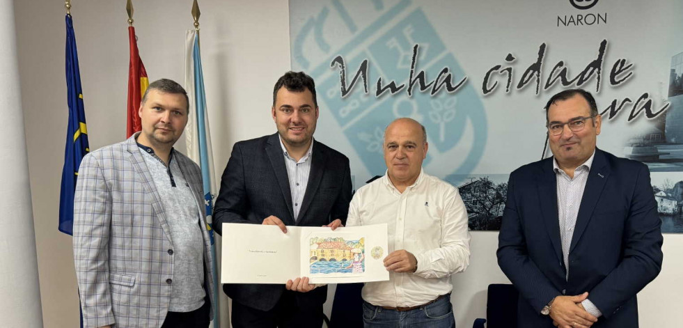 Visita del alcalde de la ciudad polaca de Lomza a Narón