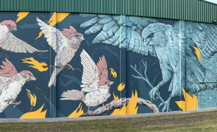 El polideportivo municipal de Moeche rinde un artístico homenaje a la Revolta Irmandiña
