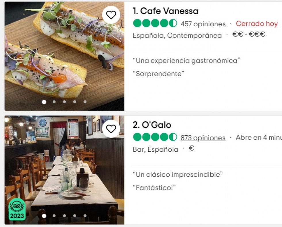 Top 5 restaurantes Ferrol