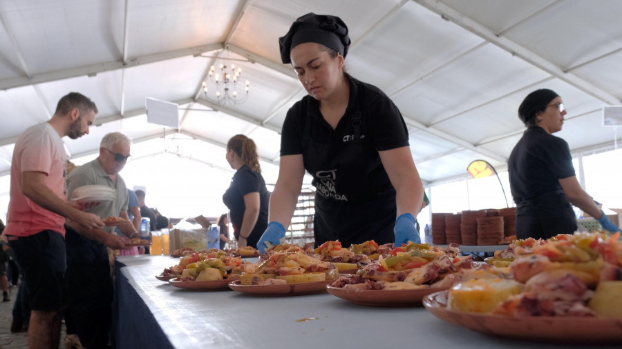 El "pulpo a la mugardesa", un desafío superado para Casa Taboada