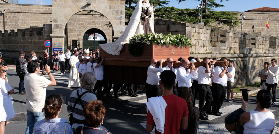 Dos procesiones en Ferrol para la patrona del mar