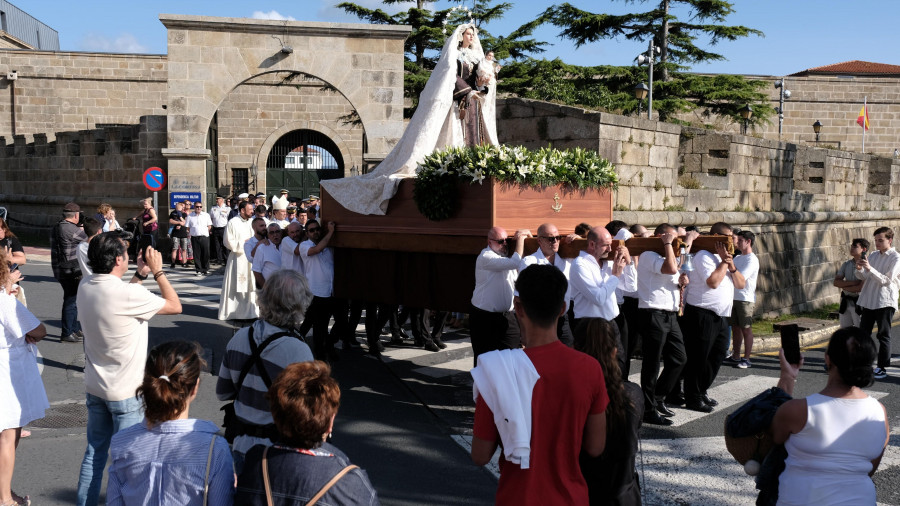 Dos procesiones en Ferrol para la patrona del mar