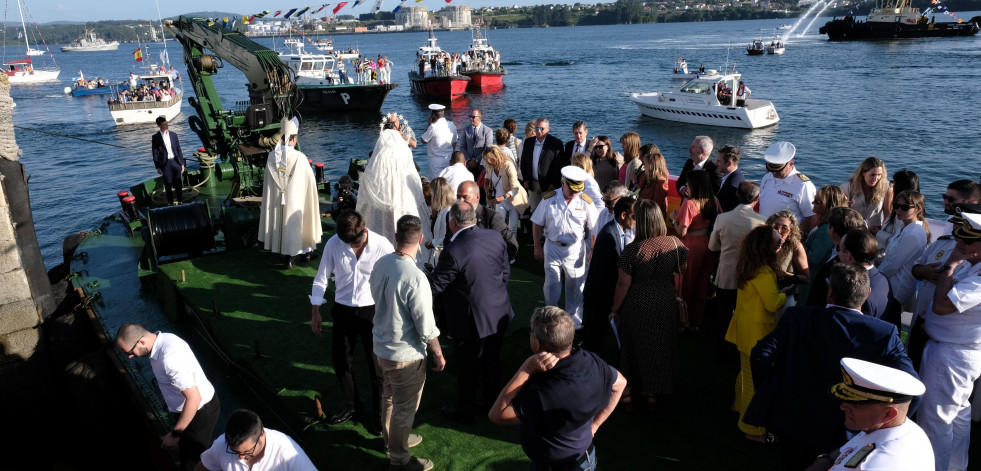 Una Virgen marinera que este martes saldrá a aguas de la ría de Ferrol