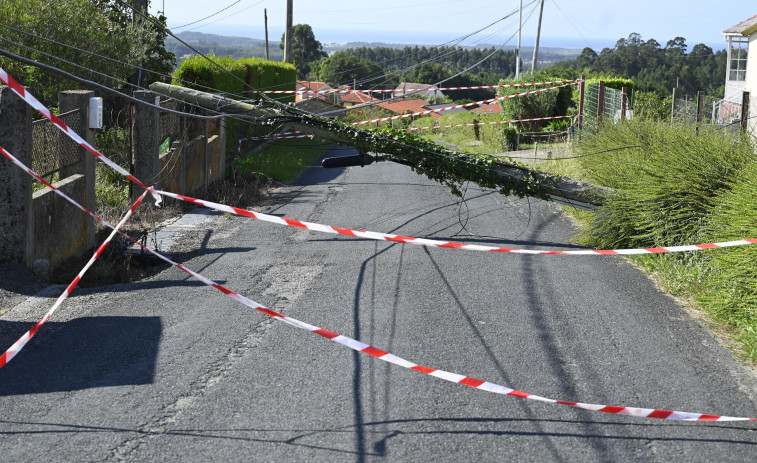 Incomunicados los vecinos de Vilar do Lago, en Valdoviño, tras el accidente del pasado fin de semana