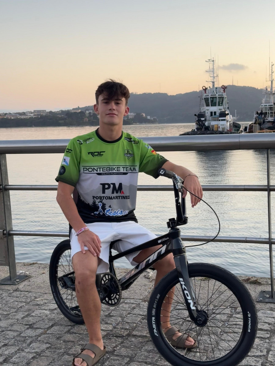 Sergio Veiga, ciclista naronés campeón gallego de pump track: “Sé lo que quiero, ganar el Nacional sénior e ir al Mundial”