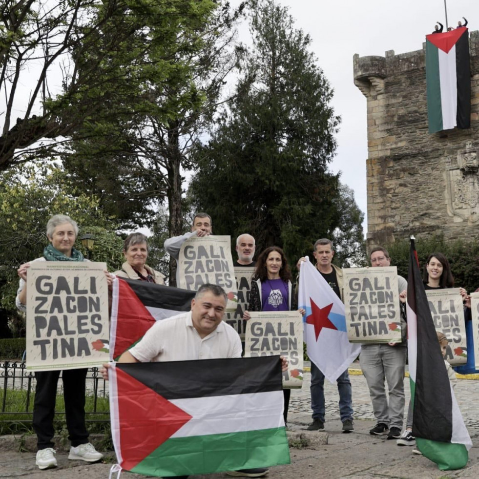 Chamamento a participar na manifestación deste domingo en Compostela en apoio a Palestina