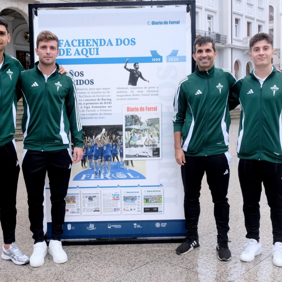 “El Racing asciende a Primera”, la portada ideal de Álex López, David Castro, Fran Manzanara y Brais Martínez