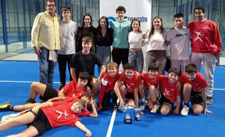 Dominio del Centro de Pádel San Mateo en el II Torneo Autonómico de Menores en Ames