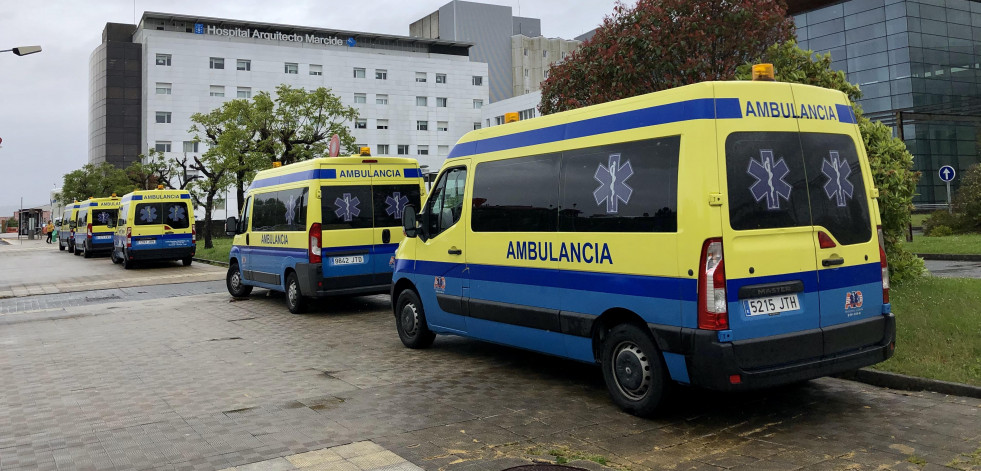 Un herido en un accidente en Mugardos recibe asistencia del 061