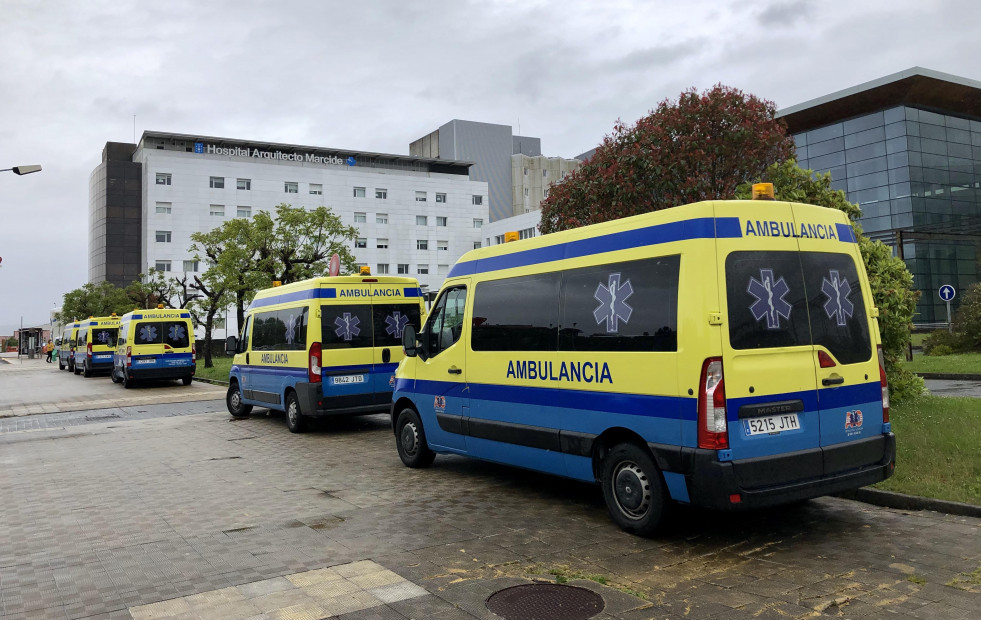 Un herido en un accidente en Mugardos recibe asistencia del 061