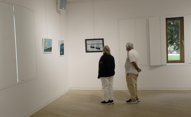 Las pintoras de la Sociedad Artística Ferrolana exponen en la sala Curuxeiras