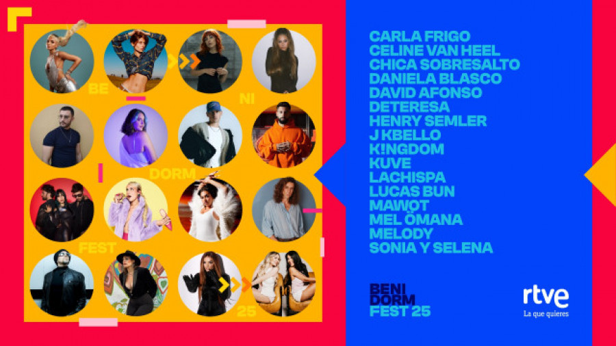 Estos son los 16 participantes del Benidorm Fest 2025