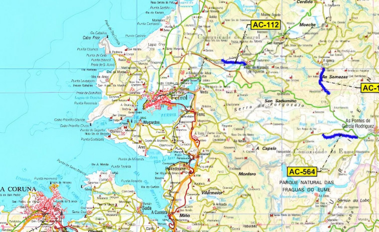 La Xunta invertirá 2,2 millones en la mejora de tres viales  a su paso por las comarcas