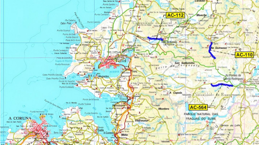 La Xunta invertirá 2,2 millones en la mejora de tres viales  a su paso por las comarcas